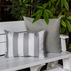 Horizon Stripe Pillow Set 14" x 20" with Water-Resistant Solarium Polyester - Multicolor Stripes