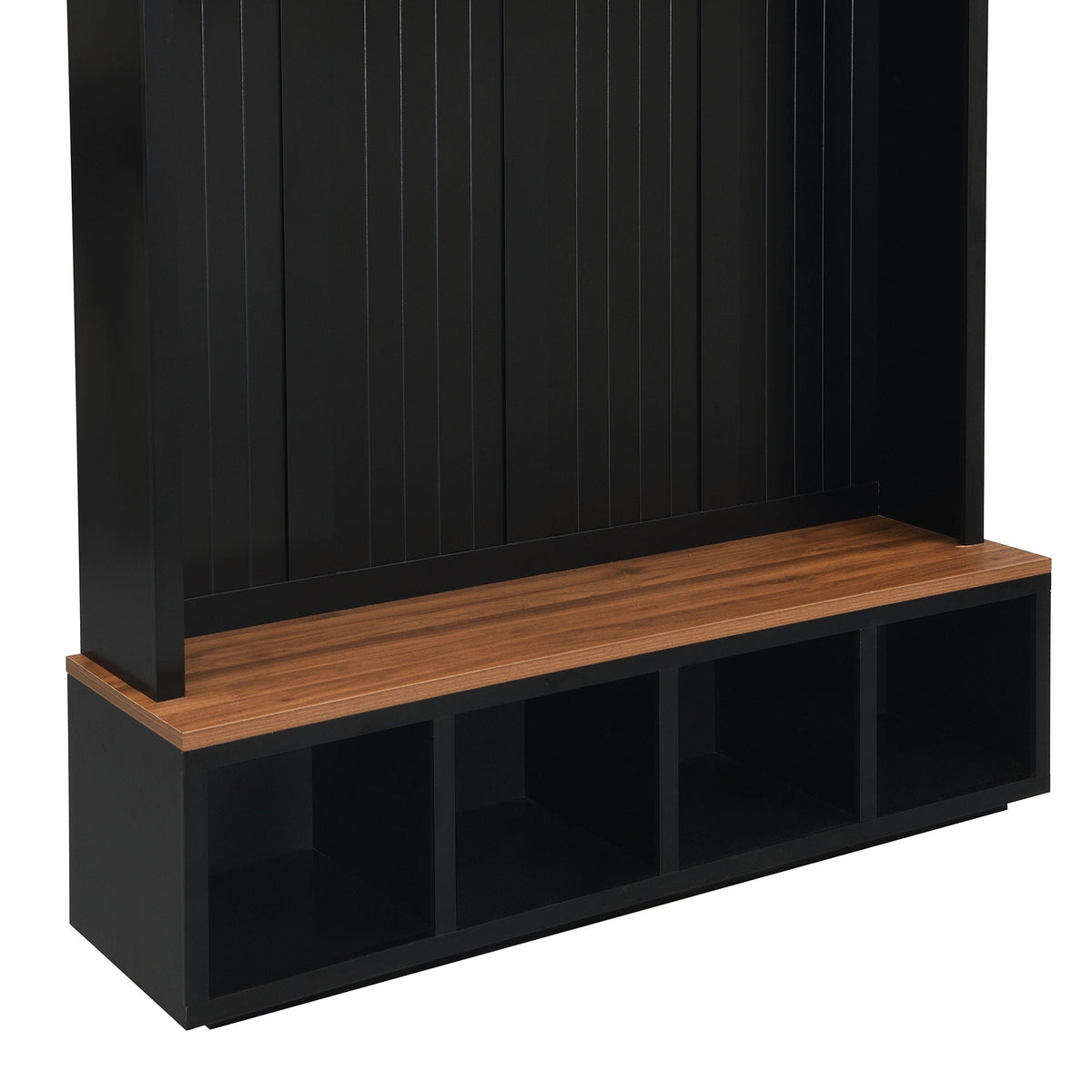 Entryway Hall Tree with Bench and Storage - White or Black