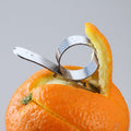Citrus Peeler Ring – Stainless Steel Finger Tool for Oranges & Grapefruit
