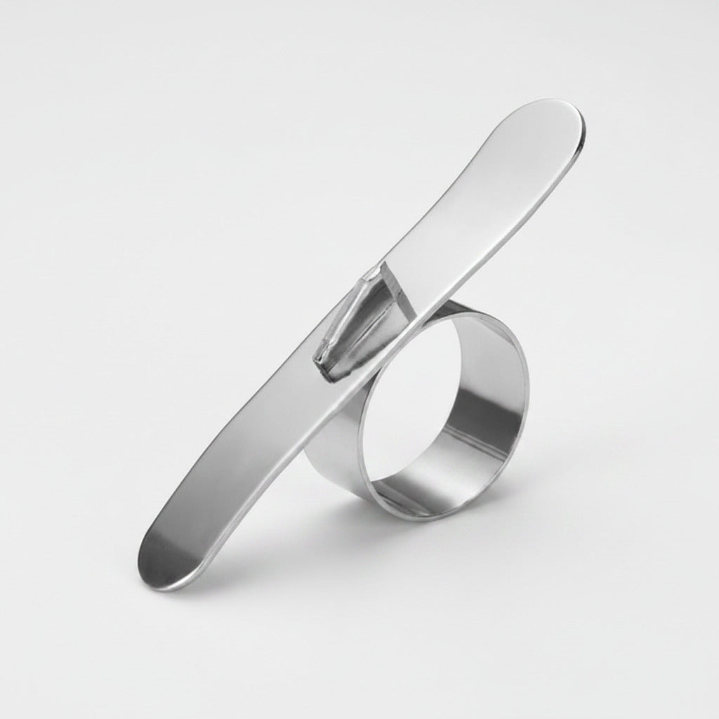 Citrus Peeler Ring – Stainless Steel Finger Tool for Oranges & Grapefruit