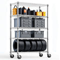 5-Shelf Wire Storage Shelving Unit with Heavy Duty Carbon Steel - Chrome