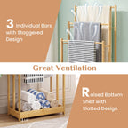 3-Tier Bamboo Towel Rack with Storage Shelf