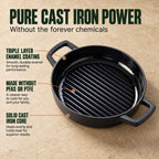 Enameled Cast Iron Grill Pan, 11"
