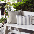 Horizon Stripe Pillow Set 14" x 20" with Water-Resistant Solarium Polyester - Multicolor Stripes