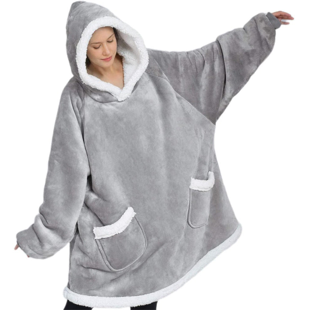 Modern Oversized Hoodie Blanket With Sleeves Sweatshirt Woman Fleece Hoody Women Pocket Female Hooded Oversized Hoodie Blanket Fleece Warm Cozy Blanket for Women One Size Fits All Men Women