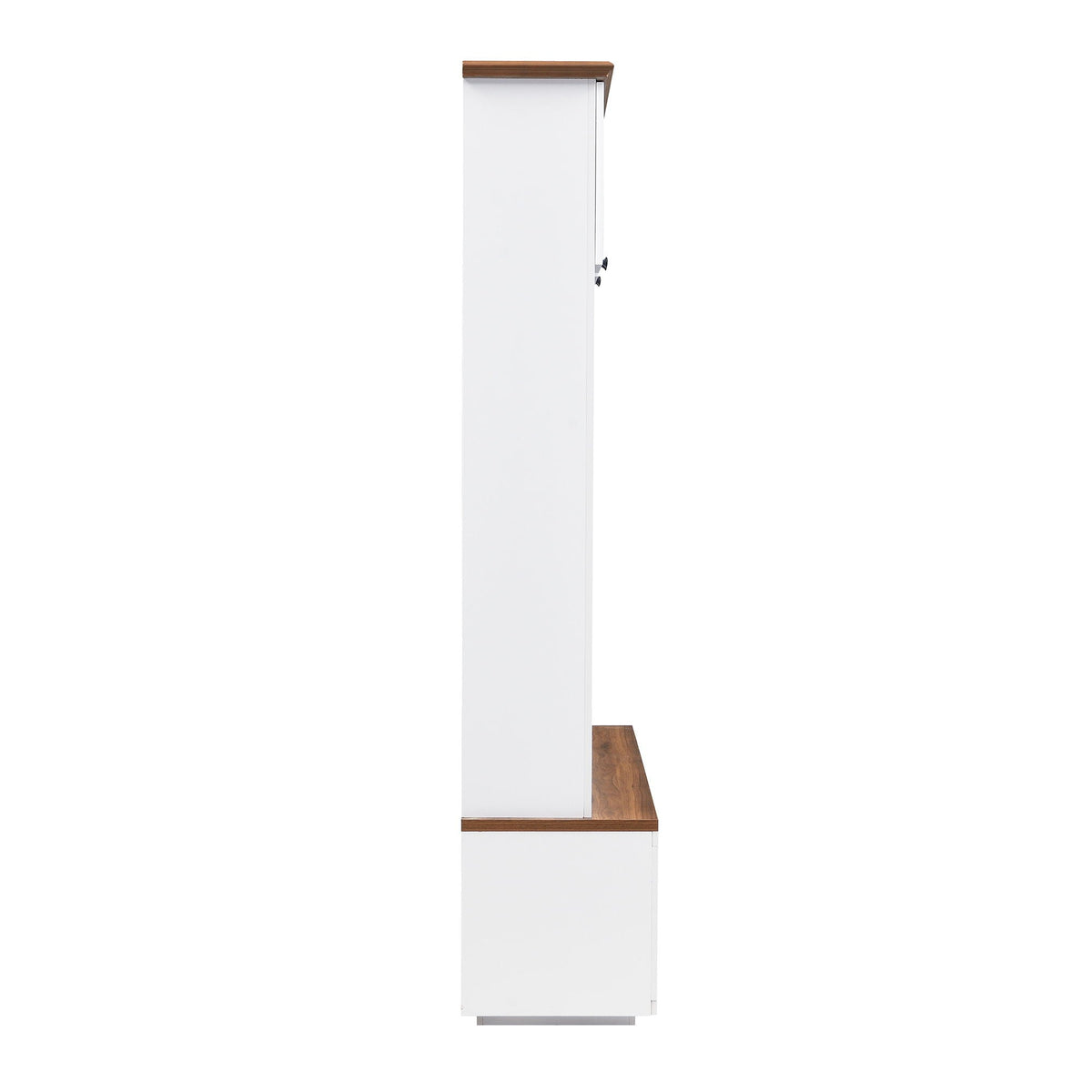 Entryway Hall Tree with Bench and Storage - White or Black