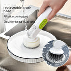 Craftique Dish Brush with Soap Dispenser – Ergonomic Kitchen Scrub Brush