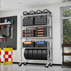 5-Shelf Wire Storage Shelving Unit with Heavy Duty Carbon Steel - Chrome