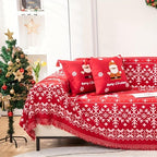 Festive Red Christmas Sofa Cover | Slipcovers for Couches (1-4 Seats)