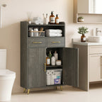 Freestanding Bathroom Storage Cabinet with 2 Drawers & Doors