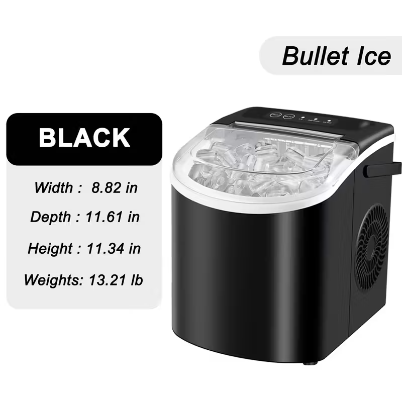 Portable Countertop Ice Maker Machine – Fast Ice Making, 2 Ice Sizes