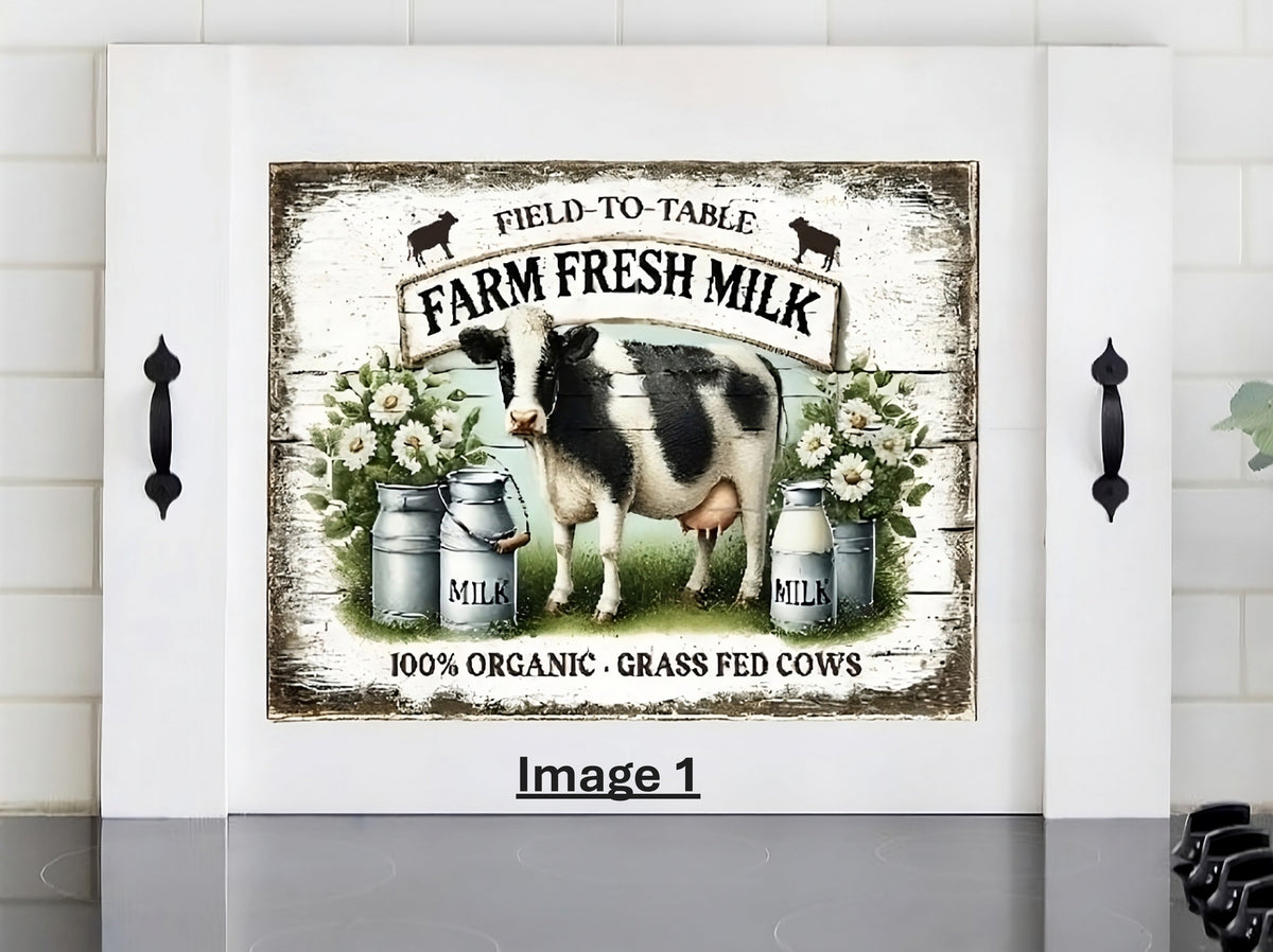 Stove Top Cover-Stove Cover Farm Fresh Milk
