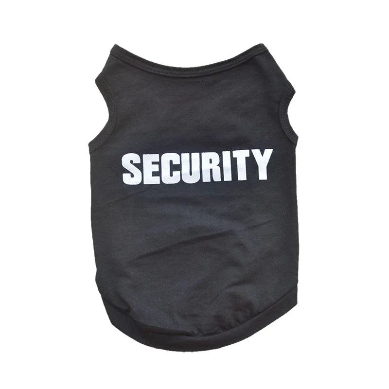 Security Clothing for Dogs Summer Pet T-shirt Costume