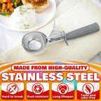 4 oz Ice Cream Scoop with Trigger Release #8 – Stainless Steel Versatile Tool for Baking Cookies and Desserts  Durable Easy to Clean Dishwasher Safe Ergonomic Design for Precise Culinary Portions