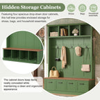 ON-TREND Farmhouse Hall Tree with Storage Bench