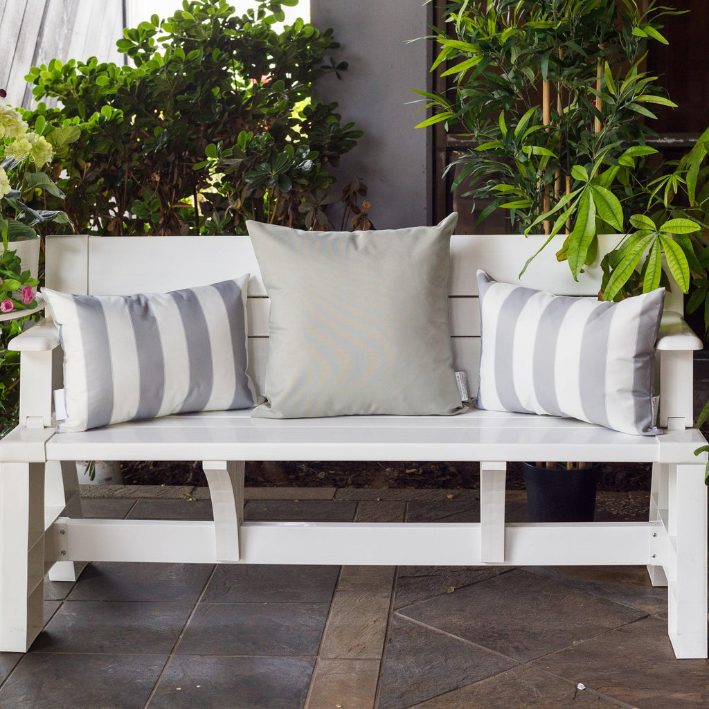 Horizon Stripe Pillow Set 14" x 20" with Water-Resistant Solarium Polyester - Multicolor Stripes