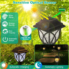 6Pack Solar Powered Stake Light Outdoor Decorative Landscape Lamp IP45 Waterproof Auto On Off Outdoor Light for Pathway Garden Yard Patio
