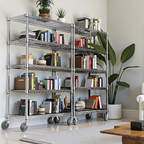 5-Shelf Wire Storage Shelving Unit with Heavy Duty Carbon Steel - Chrome
