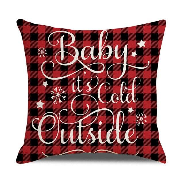 Christmas Pillow Covers Xmas Decorative Christmas Pillow Covers Christmas Decor Pillow Cases Retro Beautiful Cushion Cover Throw Pillowcase Winter Holiday Cushion Case For Home Decor 45x45CM