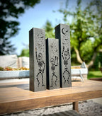 Dancing Bones Solar Tube Lights - Skeletons - Steel