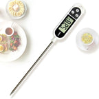 Digital Water Thermometer for Liquid Candle Instant Read With Waterproof For Food Meat Milk Long Probe Food Temperature Measuring Device Probe Type Electronic Thermometer Stainless Steel Pen Type Structure with High Accuracy