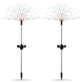 2Pcs Solar Powered Starburst Lights 240 LEDs Firework Lamp Garden Path Decor Lights
