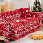Festive Red Christmas Sofa Cover | Slipcovers for Couches (1-4 Seats)