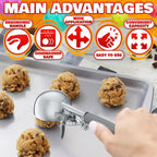 4 oz Ice Cream Scoop with Trigger Release #8 – Stainless Steel Versatile Tool for Baking Cookies and Desserts  Durable Easy to Clean Dishwasher Safe Ergonomic Design for Precise Culinary Portions