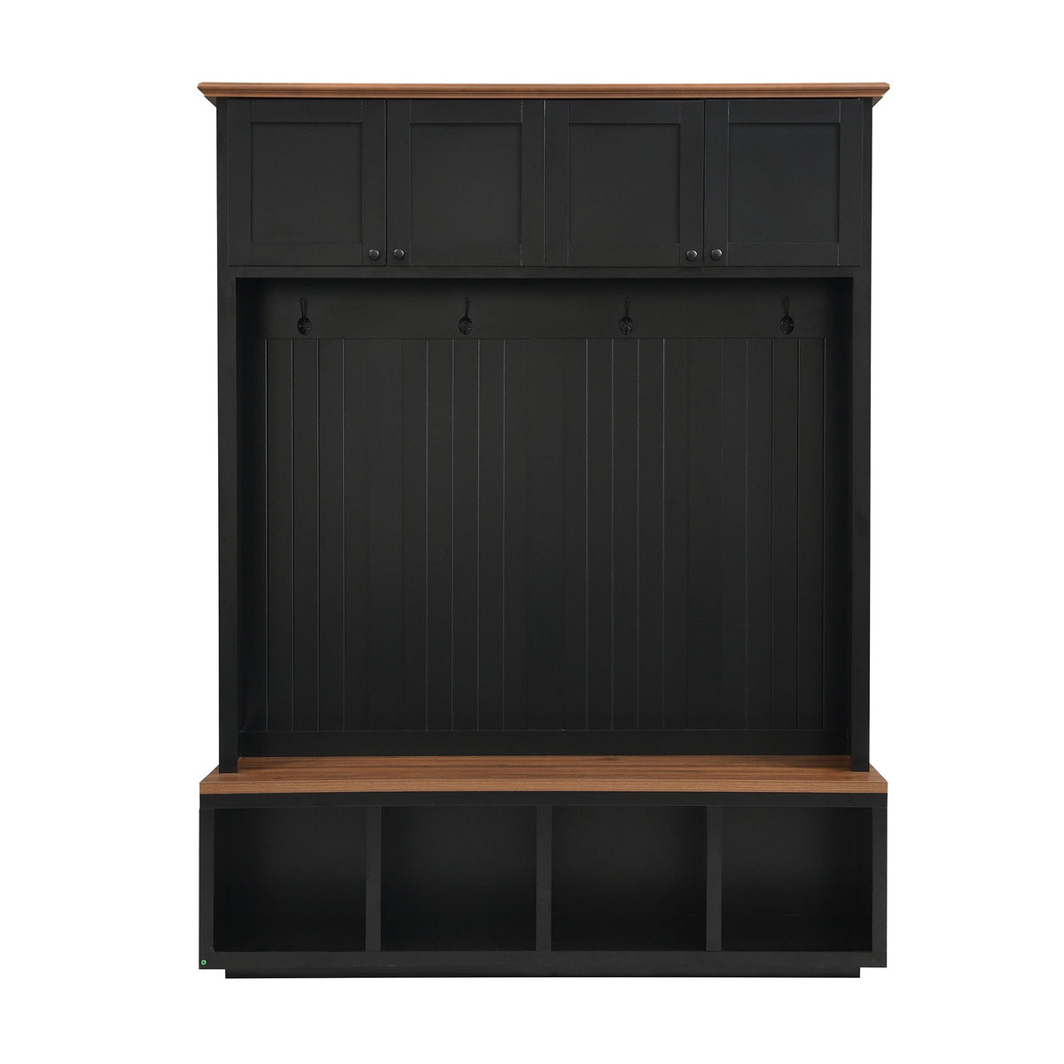 Entryway Hall Tree with Bench and Storage - White or Black