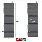 Over the Door Hanging Organizer Closet Storage Bins Grey