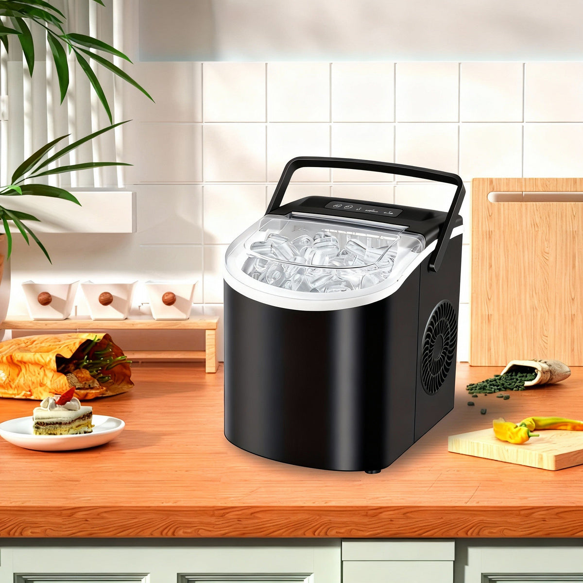 Portable Countertop Ice Maker Machine – Fast Ice Making, 2 Ice Sizes