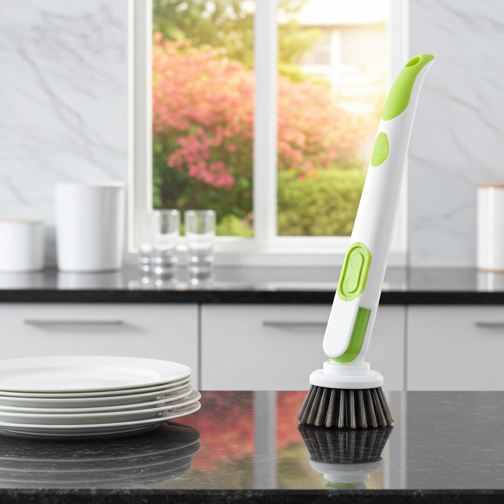 Craftique Dish Brush with Soap Dispenser – Ergonomic Kitchen Scrub Brush