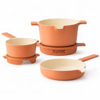Stackable Ceramic Nonstick Cookware Set, 5-Piece