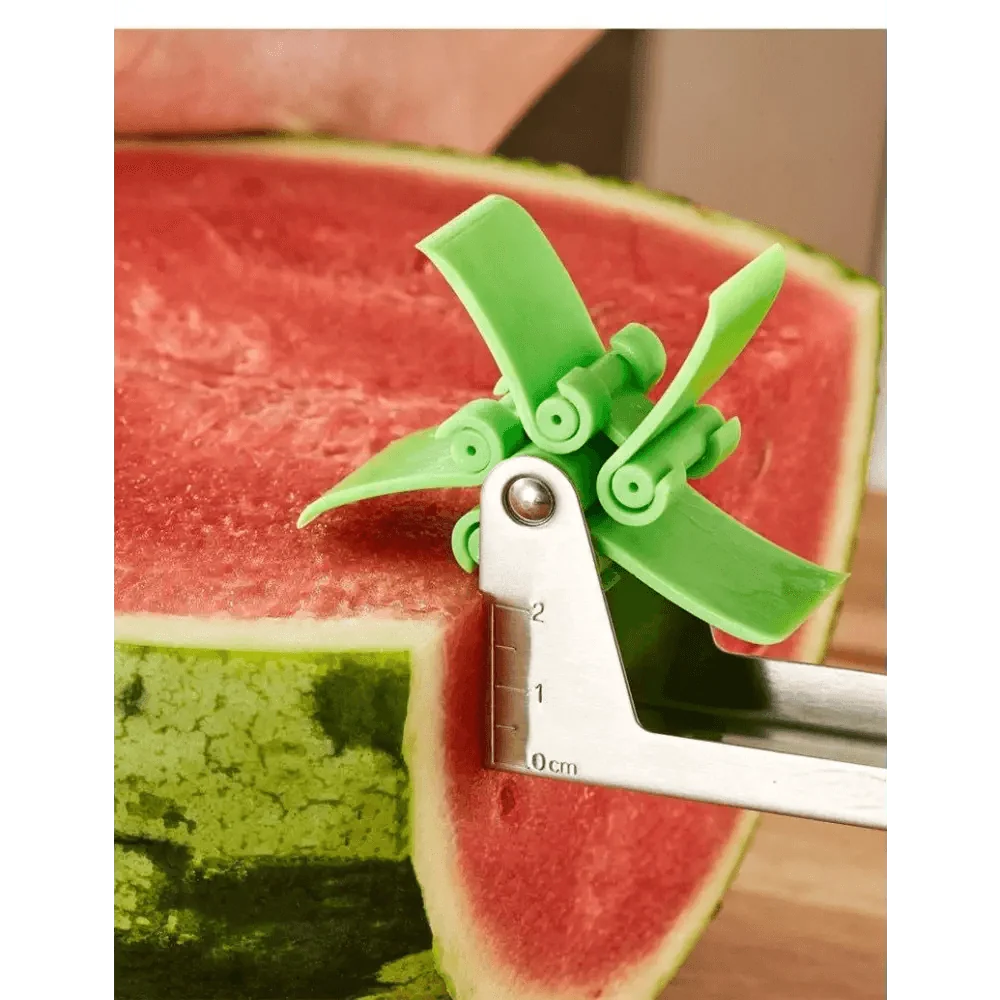 New Incredible Watermelon Cutter Multi Melon Knife Slicer Cutting Machine Stainless Steel Windmill Fruit Household Artifact Kitchen Tool