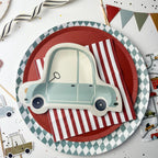 Premium Green Bavarian Check Paper Plates (8pcs)