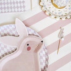 Premium Pink Bavarian Check Paper Party Plate (8pcs)
