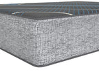 Plush Gel Memory Foam Twin Mattress with Smooth Top - Grey & Blue